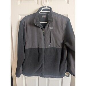Izod PFX Vintage Men's Perform X Zip Up Fleece Sweater Coat Full Zip L Black